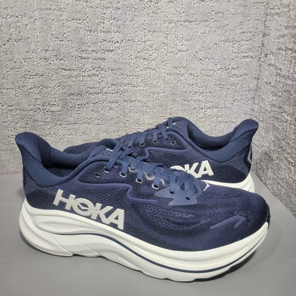 Hoka One One Clifton 10 Men's US Size 11D Navy White Athletic Running Sneakers. - Picture 7 of 13